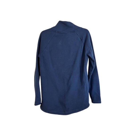 Athleta Cozy Karma Asymmetrical Pullover Enchanted Blue sweater - Picture 6 of 7